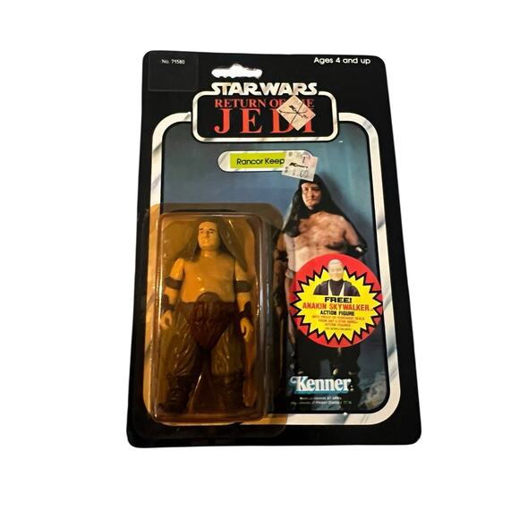 1983 Star Wars RANCOR KEEPER Return Of The Jedi ROTJ 77 Back Kenner 1983 MOC - Picture 1 of 8
